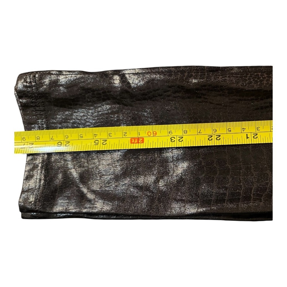 SPANX Faux Leather Croc Shine Leggings Womens Small High Waisted Tummy Control - Picture 5 of 8